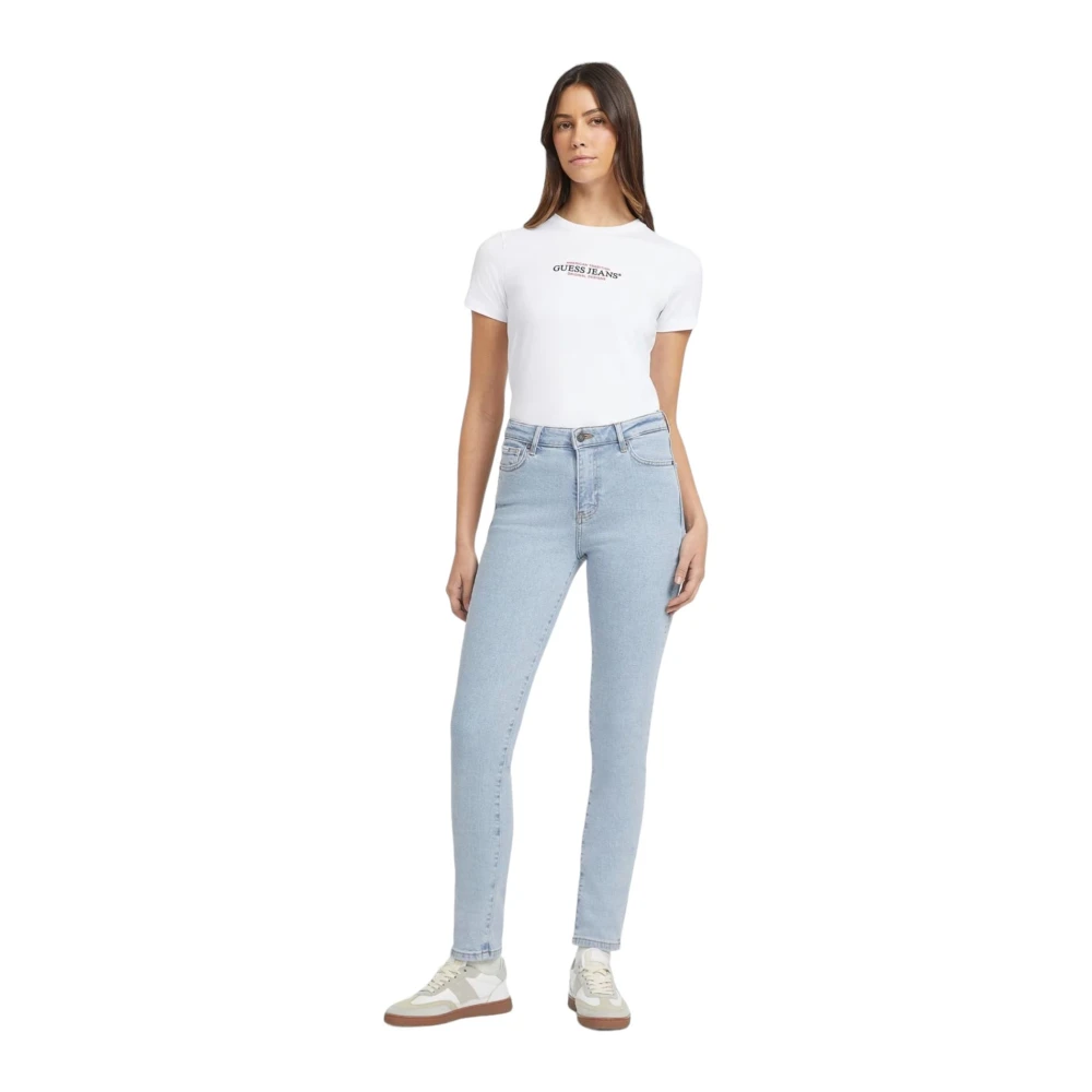 Guess Slim Fit Denim Broek Blue Dames