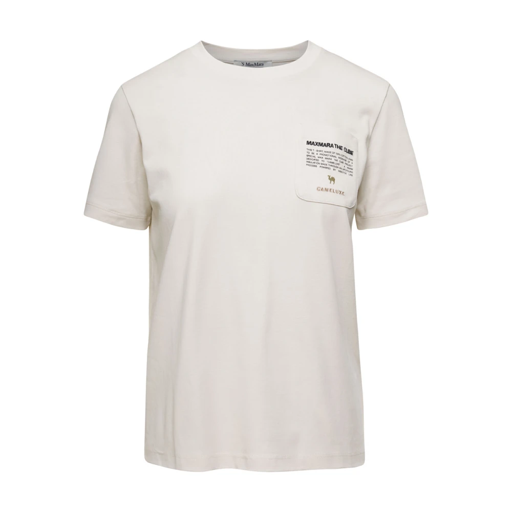 Max Mara Witte Jersey T-shirt met Cameluxe-zak White Dames