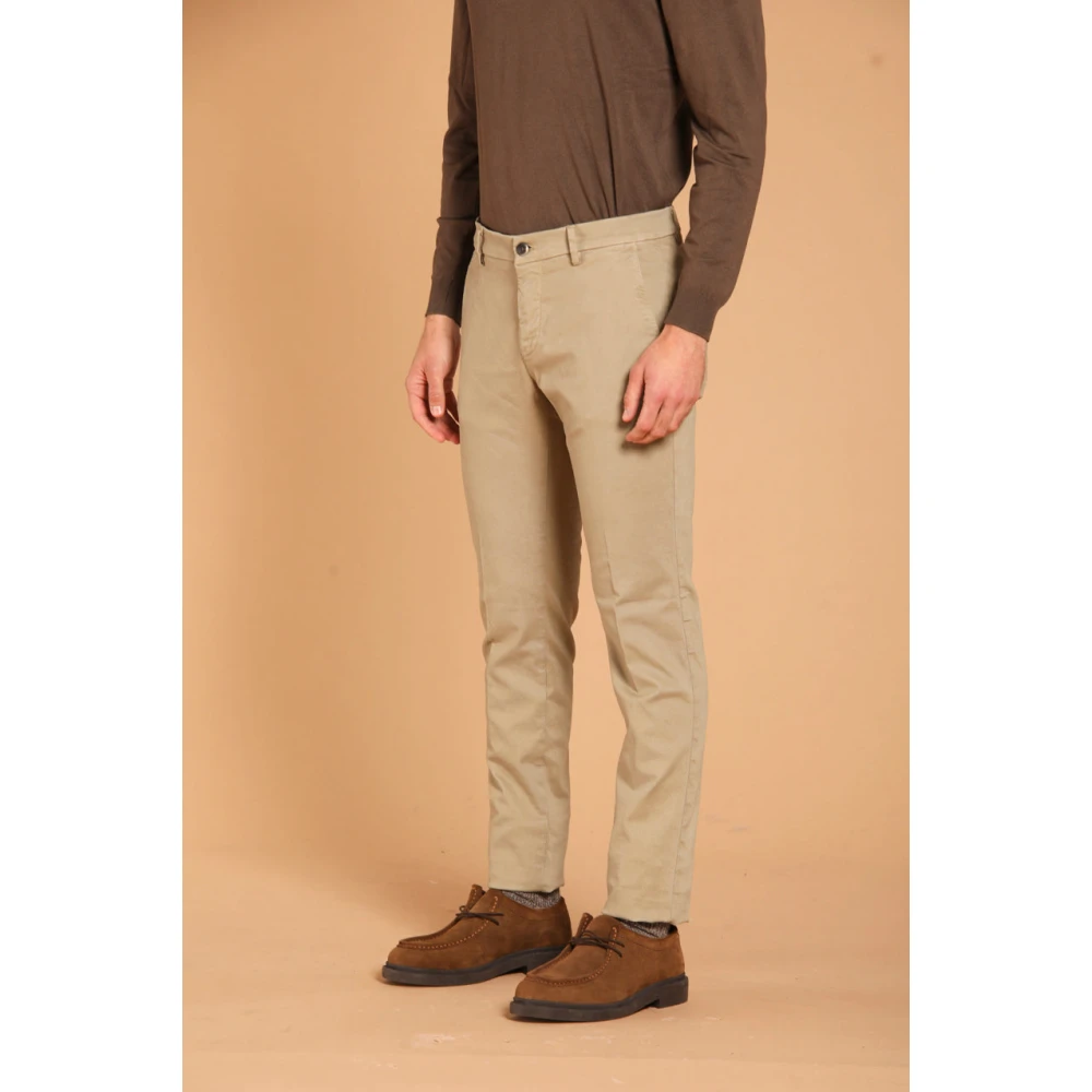 Mason's Extra Slim Fit Chino Broek in Milano Stijl Beige Heren