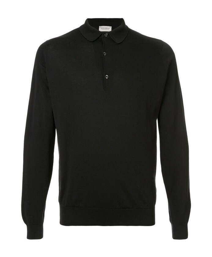 zwarte-polo-met-lange-mouwen
