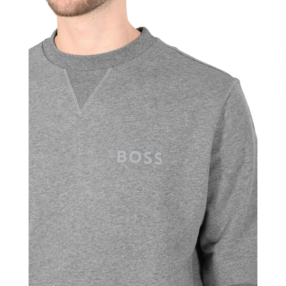Hugo Boss Heren Sweatshirt Middengrijs Gray Heren