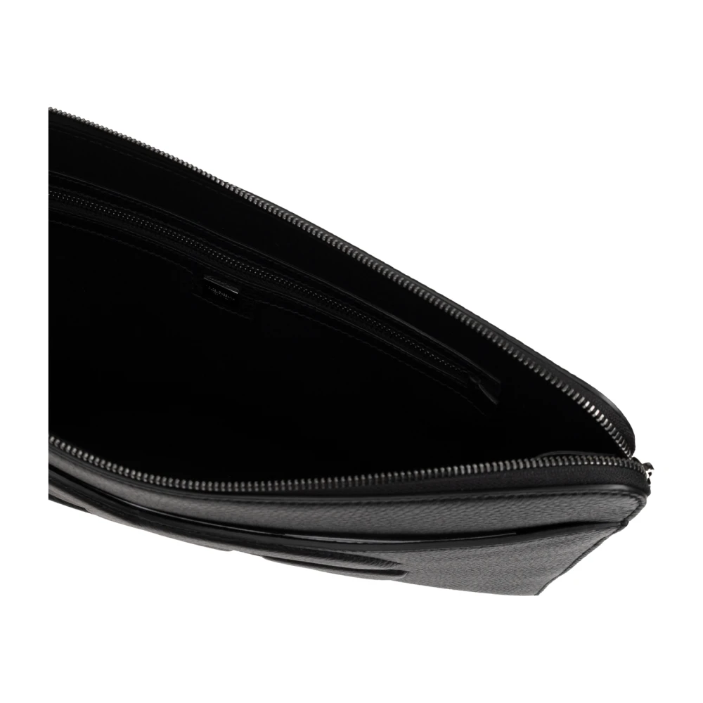 Dolce & Gabbana Aktetas met logo Black Heren