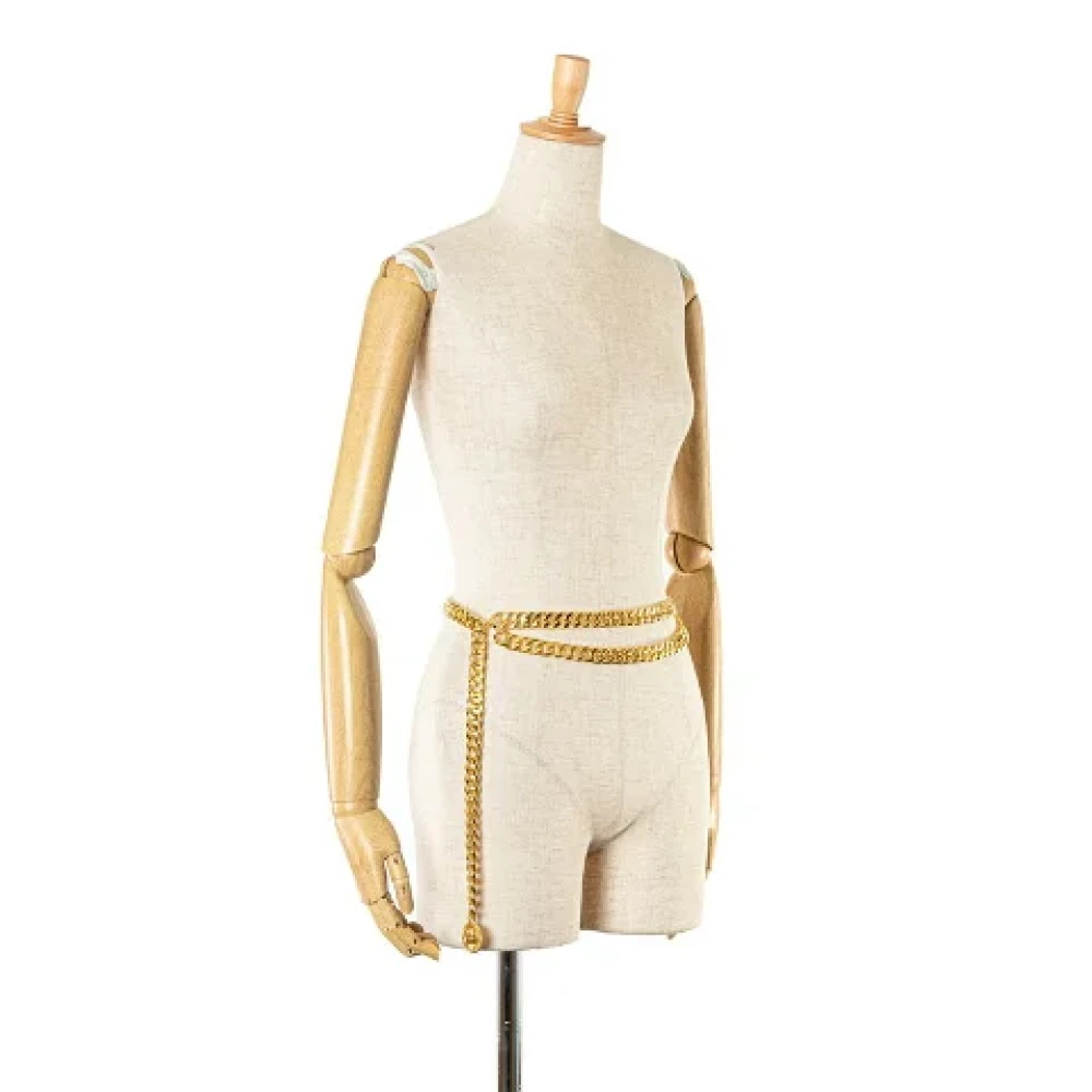 Chanel Vintage Pre-owned Metal belts Yellow Dames