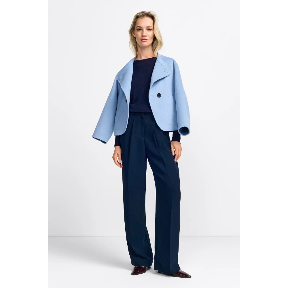 Rich & Royal Wijde Plooiende Broek Blue Dames
