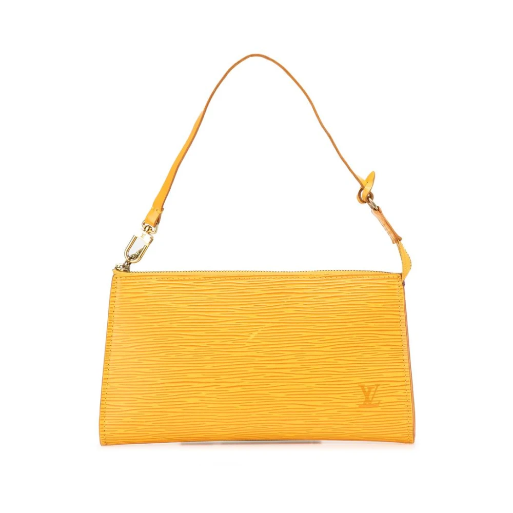 Louis Vuitton Vintage Women's Yellow Pre-Owned Epi Pochette