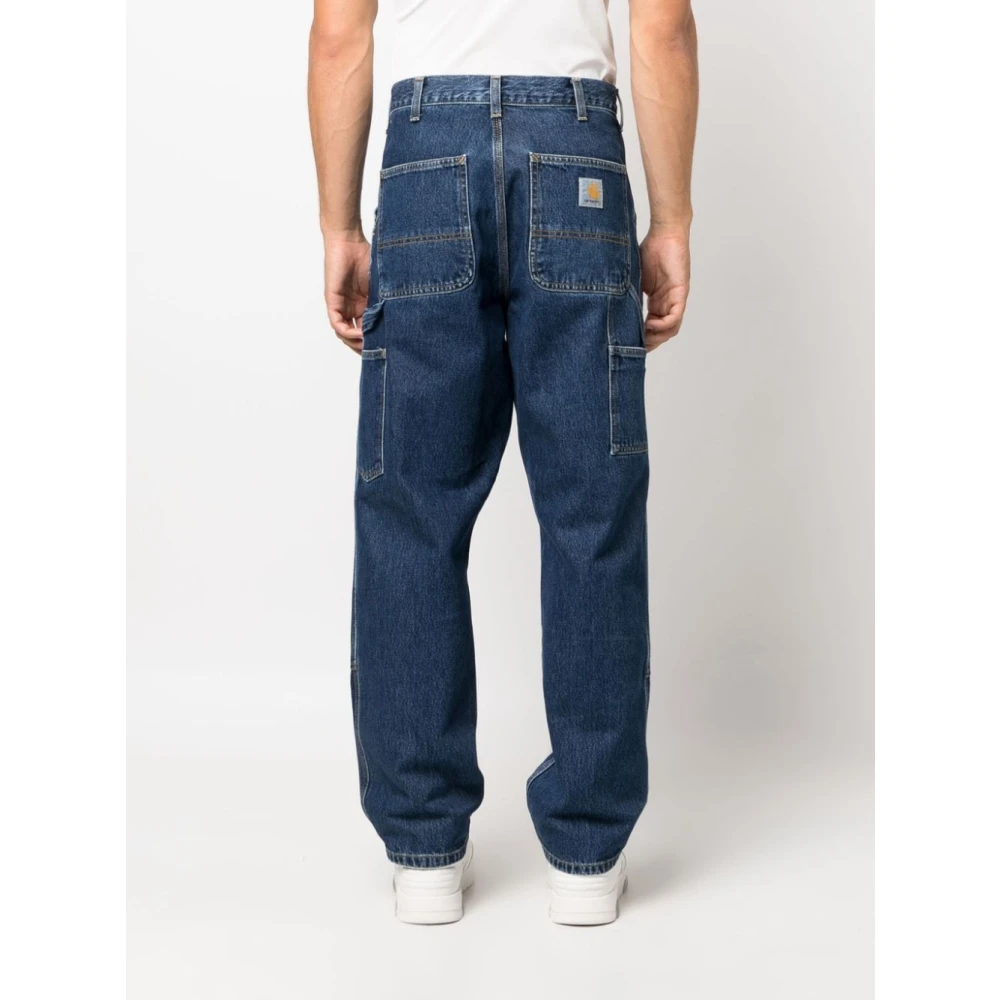Carhartt WIP Dubbele Knie Denim Werkbroek Blue Heren