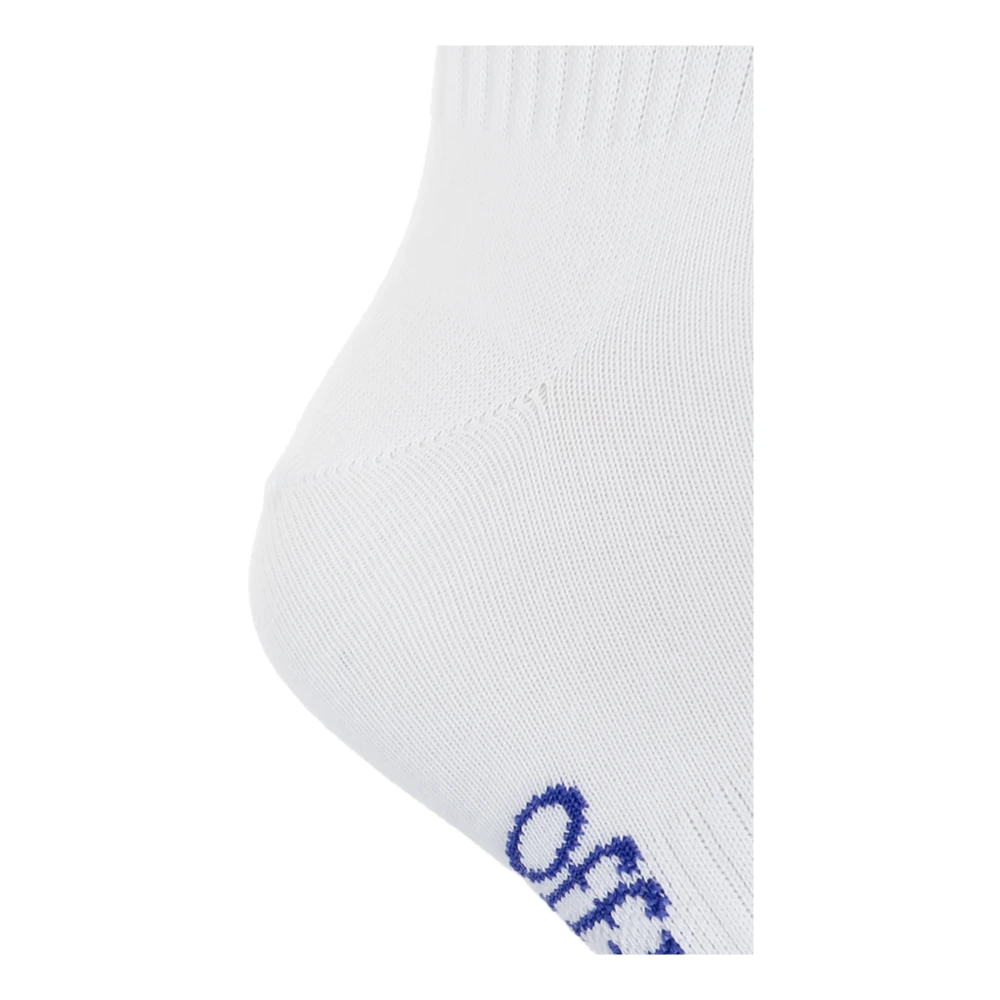 Off White Sokken met logo White Heren