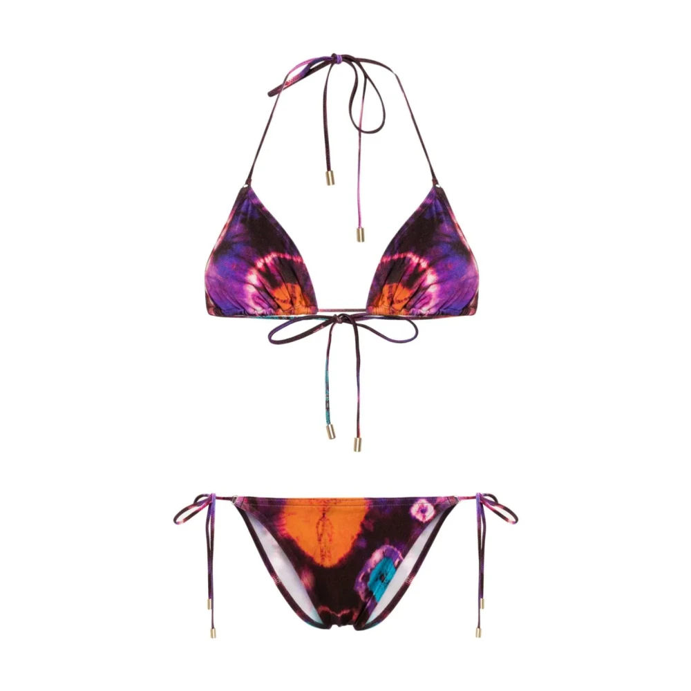 Zimmermann Tie-Dye Triangel Bikini Set Multicolor, Dam