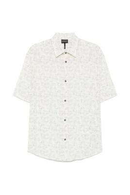 white-classic-collar-short-sleeve-shirt