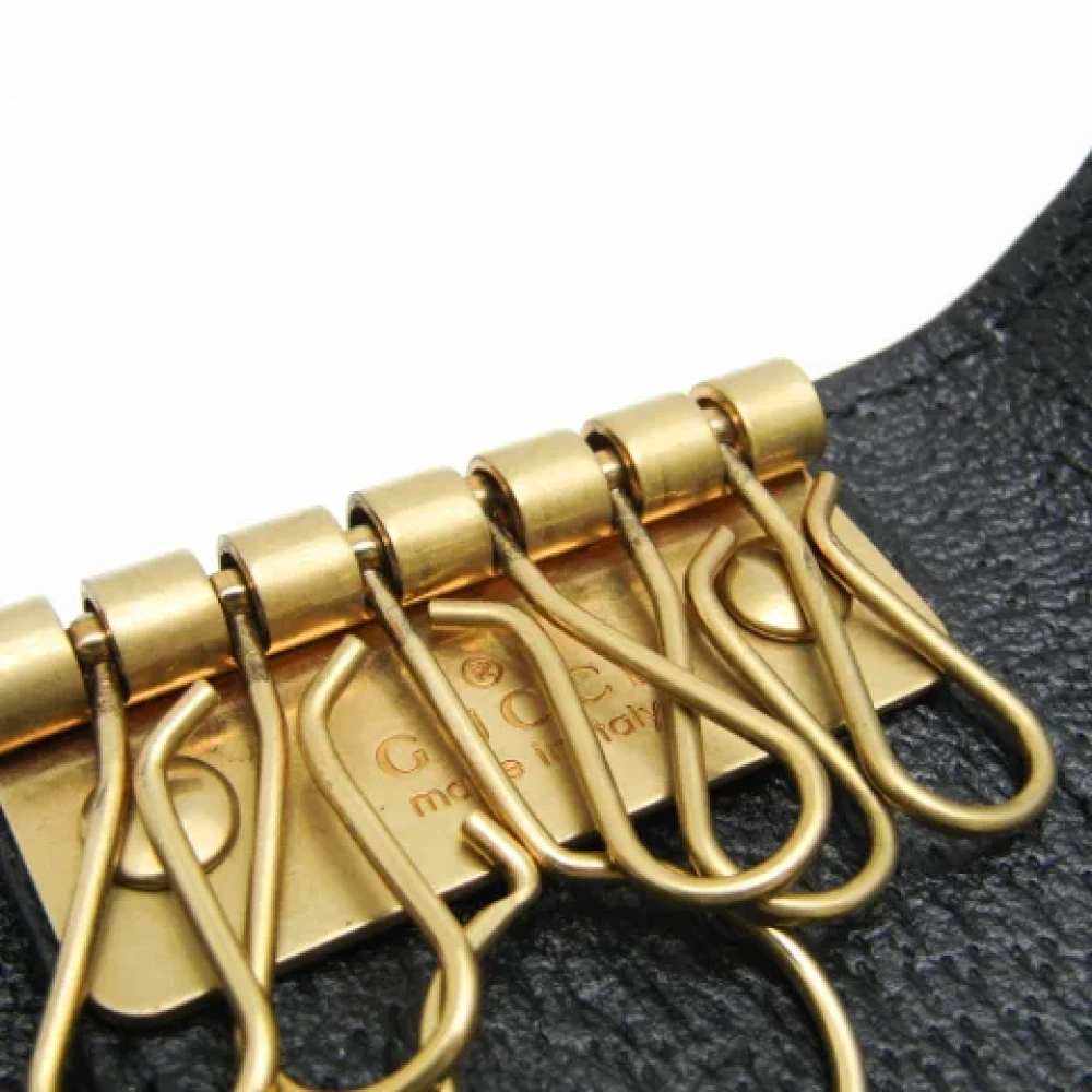 Gucci Vintage Pre-owned Leather key-holders Black Dames