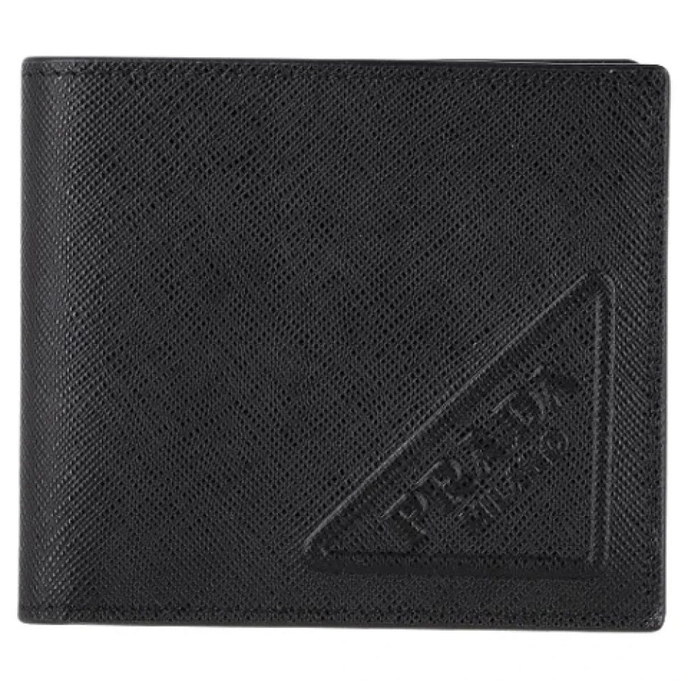 Prada Vintage Pre-owned Leather wallets Black Heren