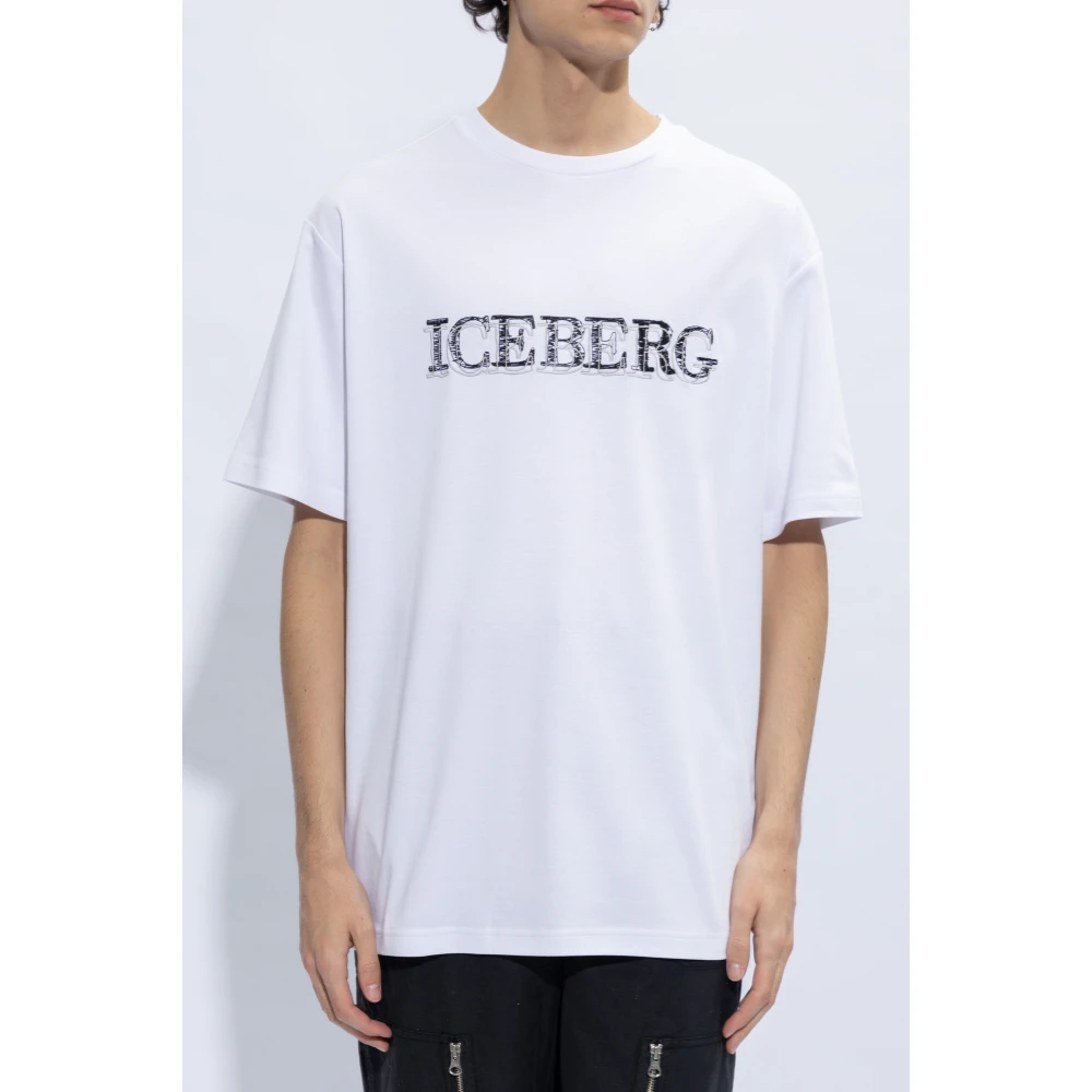 Iceberg T-shirt met logo White Heren