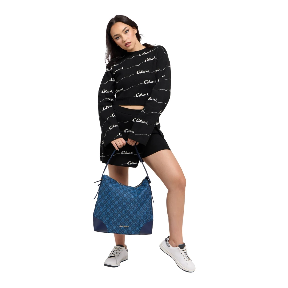 carlo colucci Korte Cropped Sweater Black Dames