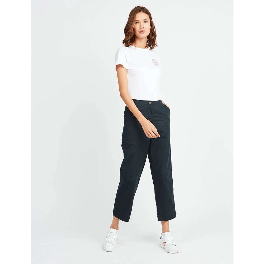 Ines De La Fressange Paris Constantin navy blauwe katoenen broek Blue Dames