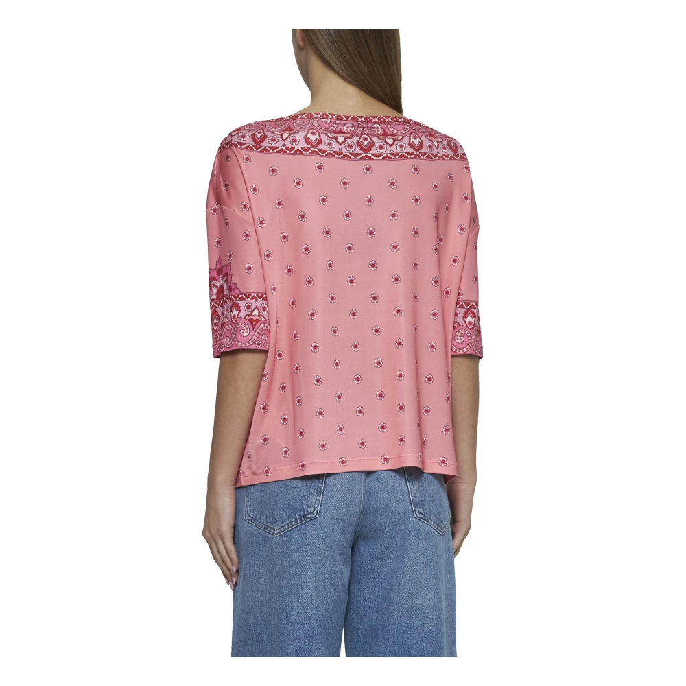 ETRO Bloemen Paisley Print Roze Top Pink Dames