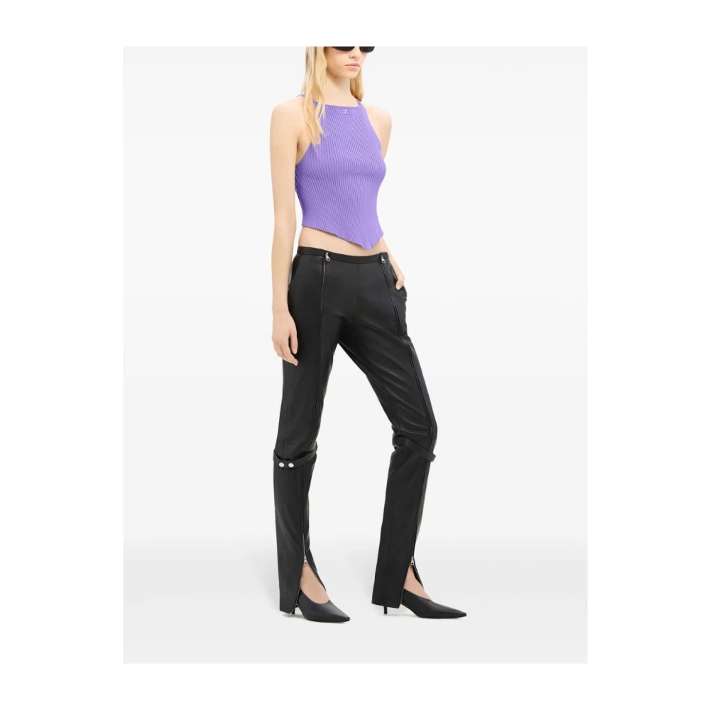 Courrèges Ribgebreide Pointy Tanktop Purple Dames