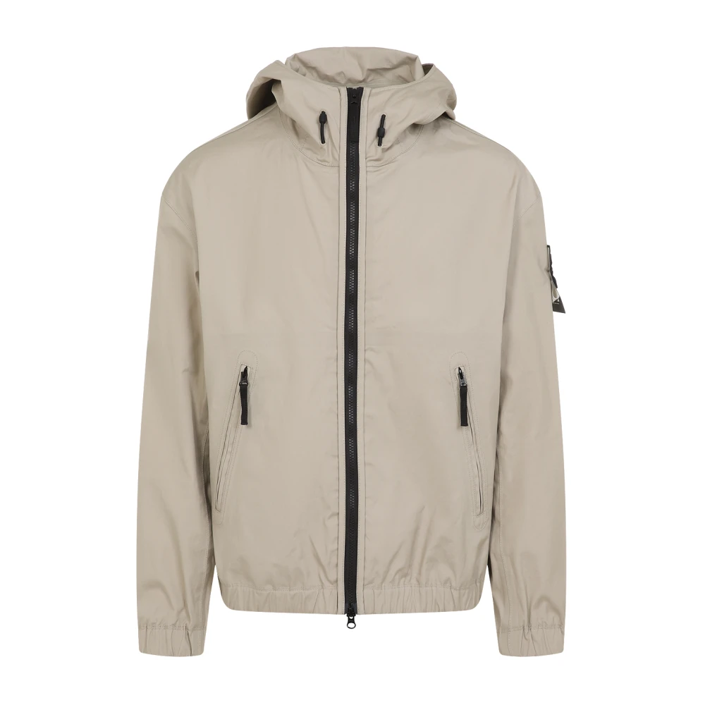 Stone Island Neutrale Katoenen Jas Ss25 Beige Heren