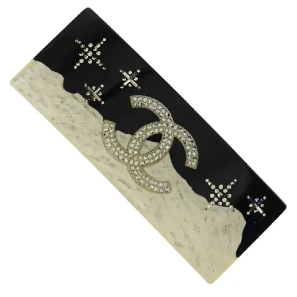 Chanel Vintage Pre-owned Fabric hair-accessories Black Dames