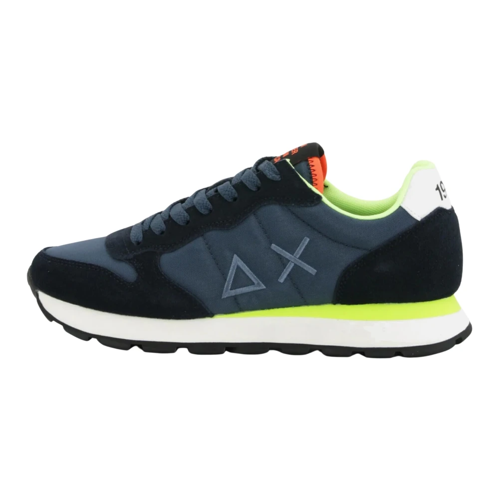 Sun68 Men's Blue Sneakers, 7 Uk, Tom Fluo Low Top Trainers