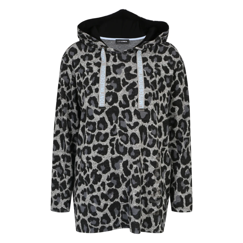 Doris S Gezellige Hoody Shirt Gray Dames