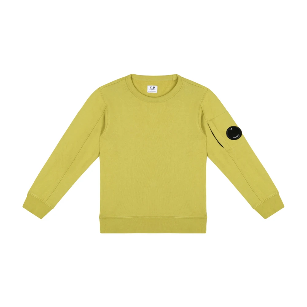 C.p. Company Boys Green Kids Knitwear, 12 Y, Crew Neck Sweatshirt For Kids