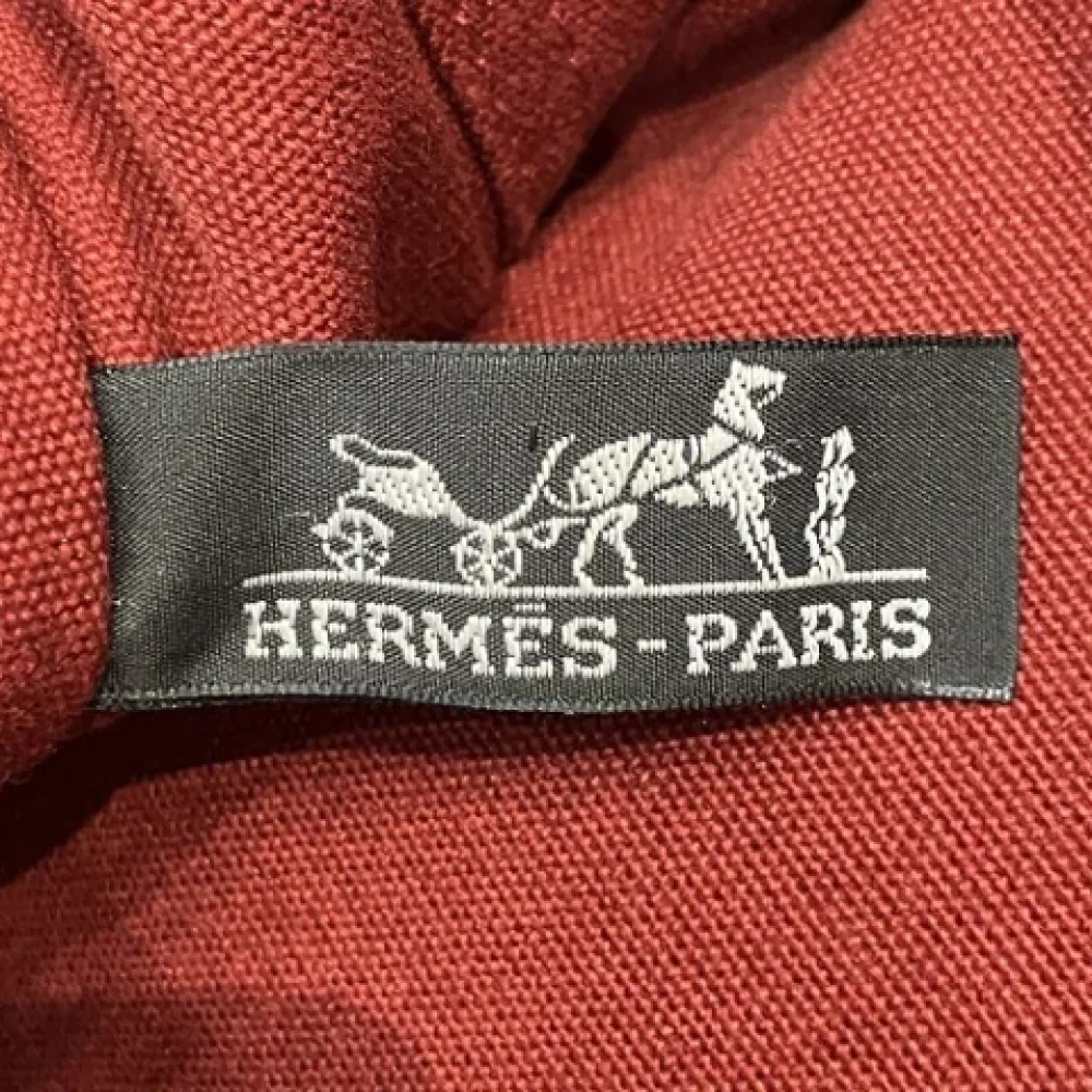 Hermès Vintage Pre-owned Canvas handbags Red Dames