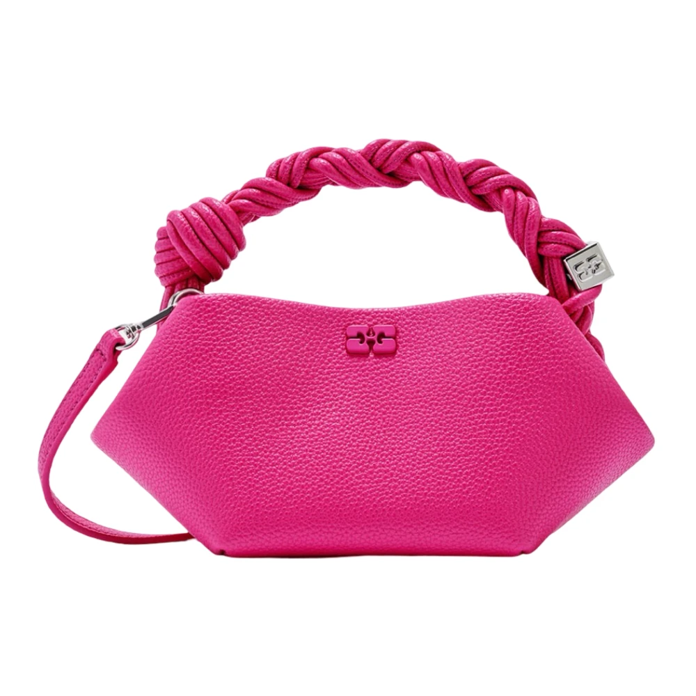 Ganni Women's Pink Handbags, One Size, Bou Bag Mini Grained
