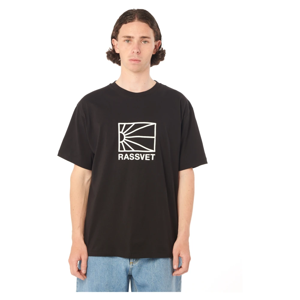 Rassvet Logo Print T-shirt Gebreid Black Heren