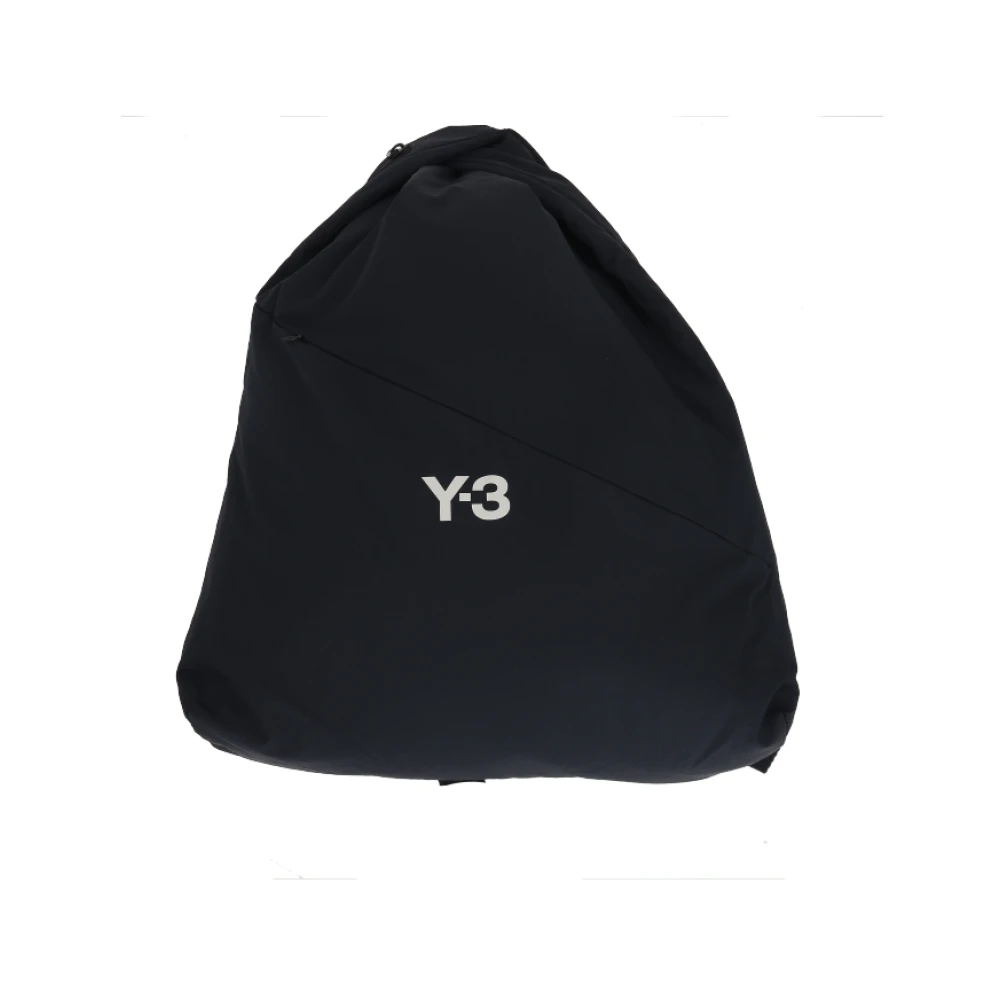 Y-3 Zwarte Nylon Logo Print Rugzak Black Heren