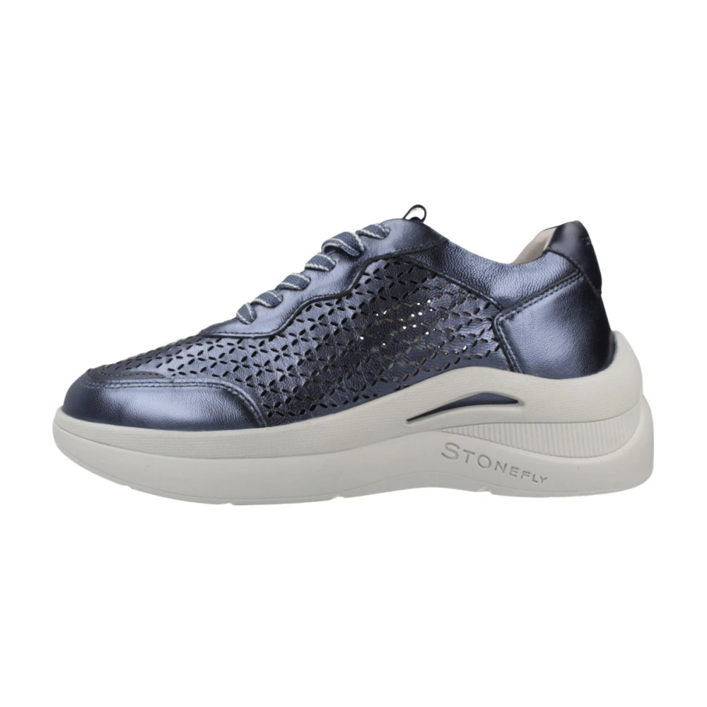 Stonefly Rocha 8 Gelamineerd Leer Dames Schoenen Blauw