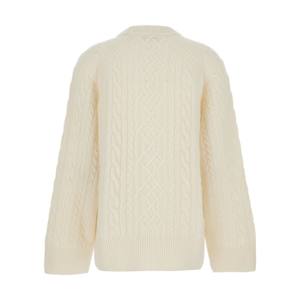 IVY OAK Beige Gebreide Crewneck Trui Beige Dames