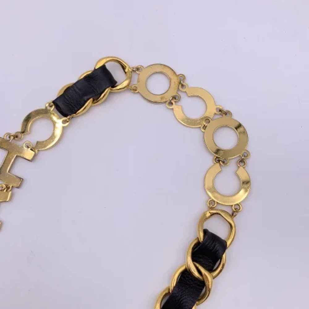 Chanel Vintage Pre-owned Leather belts Yellow Dames
