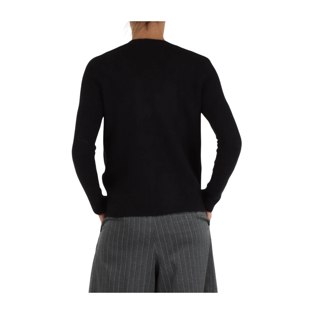 Liu Jo V-hals wol en alpaca trui Black Dames