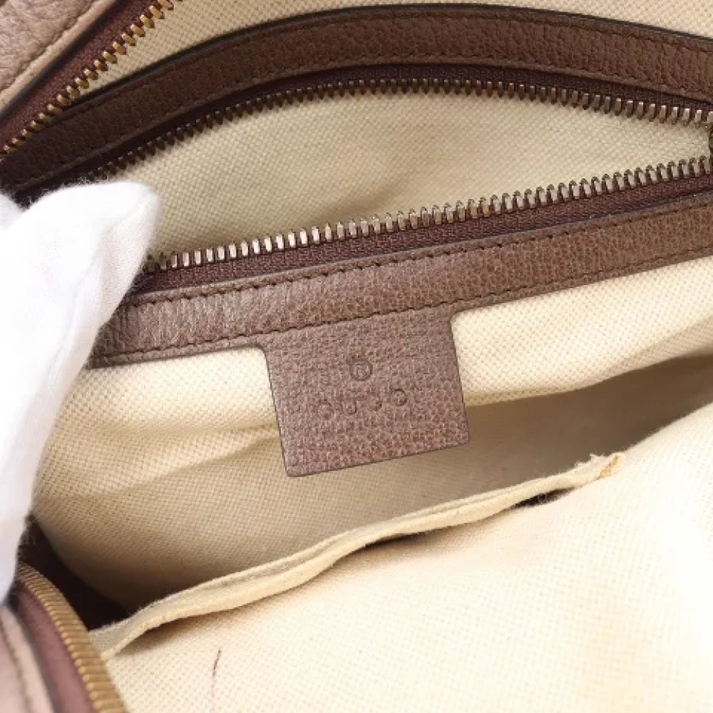 Gucci Vintage Pre-owned Canvas backpacks Beige Dames