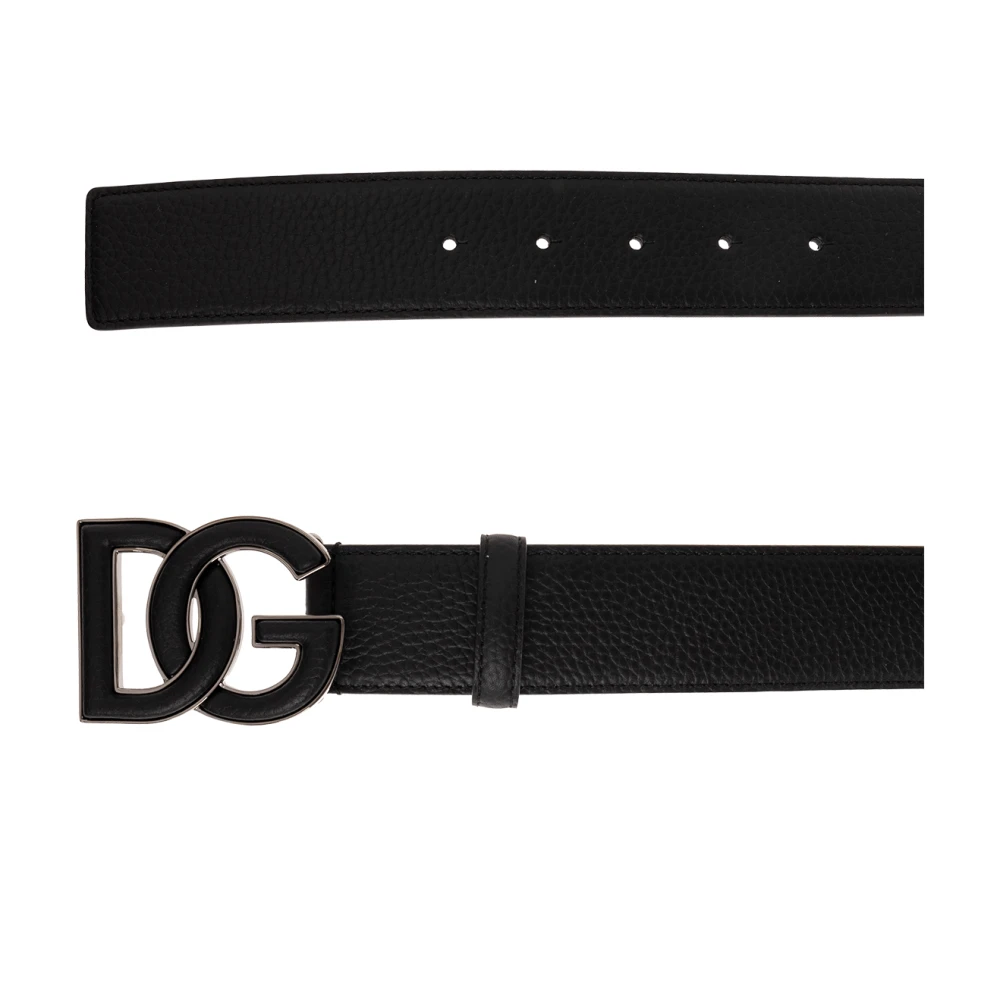 Dolce & Gabbana Riem met logo Black Heren