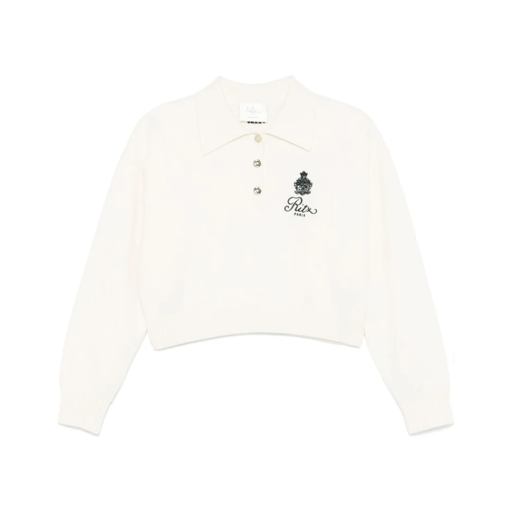Frame Parijse Polo Sweater met Drop Shoulder Beige Dames