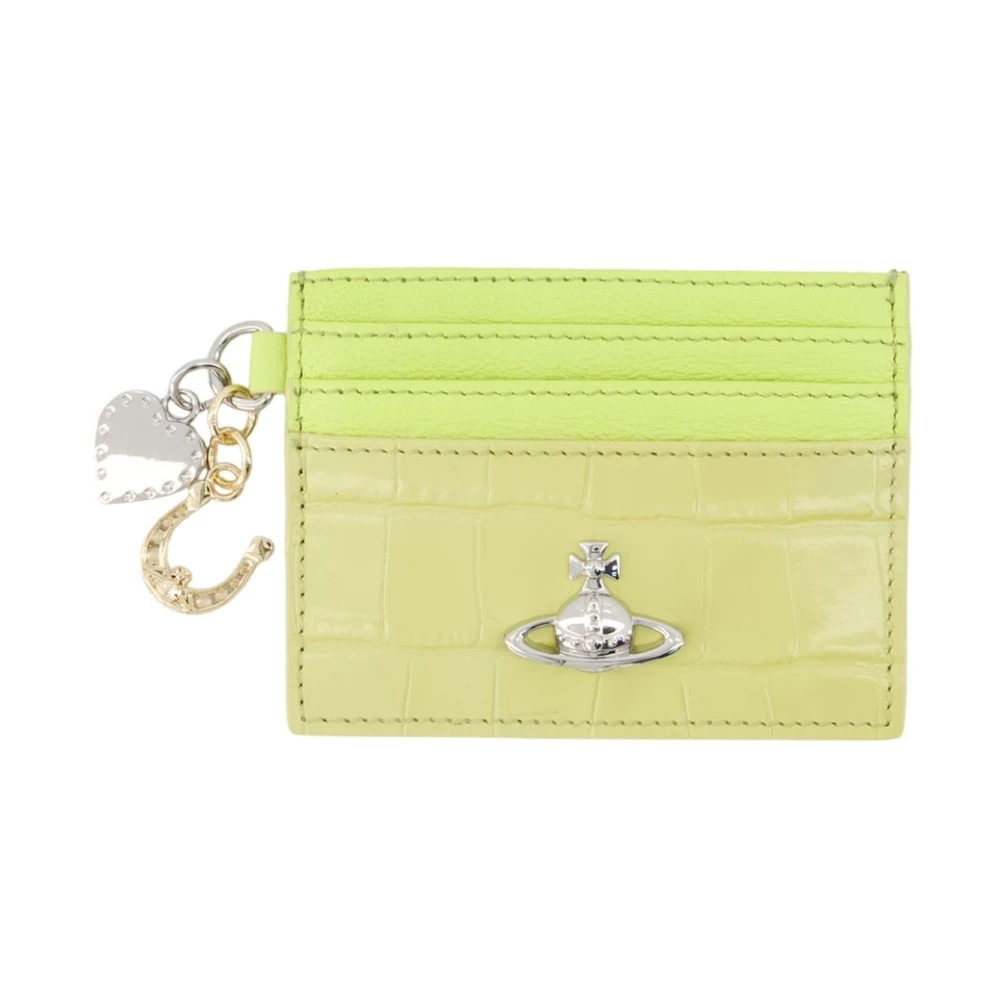 Vivienne Westwood Charms Card Holder - Leather - Green - Female - Wallets & Cardholders - Green - One Size - Accessories