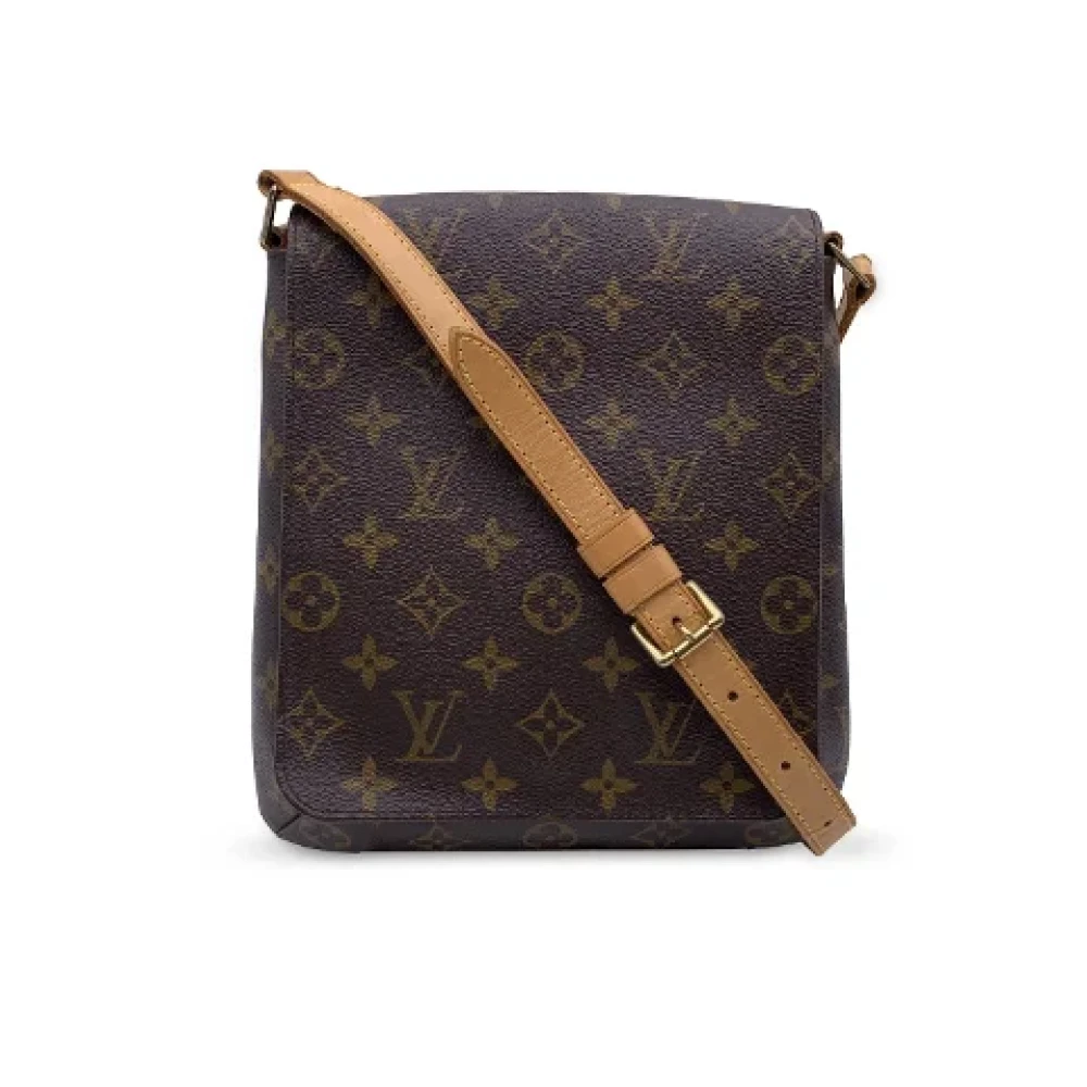 Louis Vuitton Vintage Tweedehands Bruin Canvas Louis Vuitton