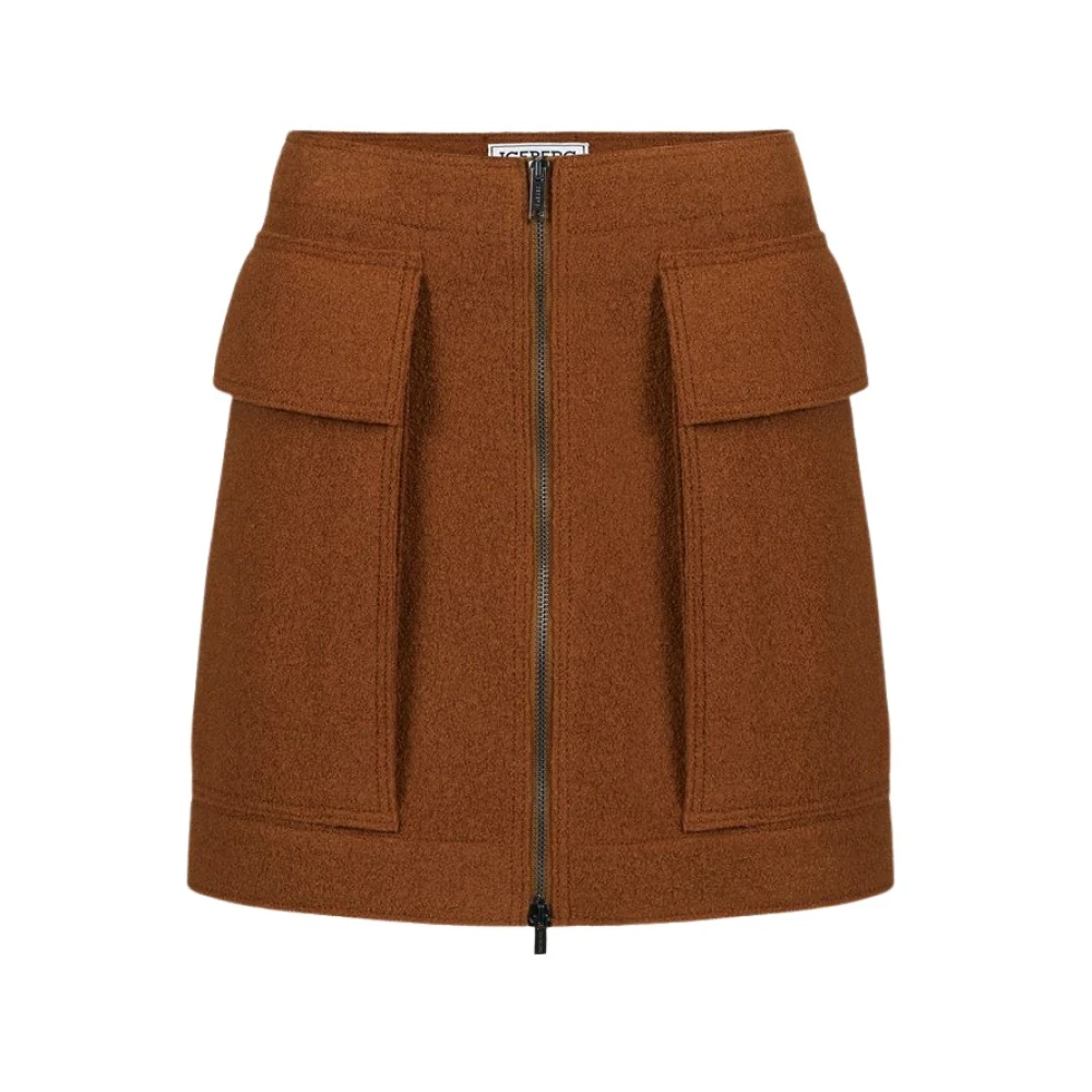 Iceberg Bouclé wollen rok Beige Dames