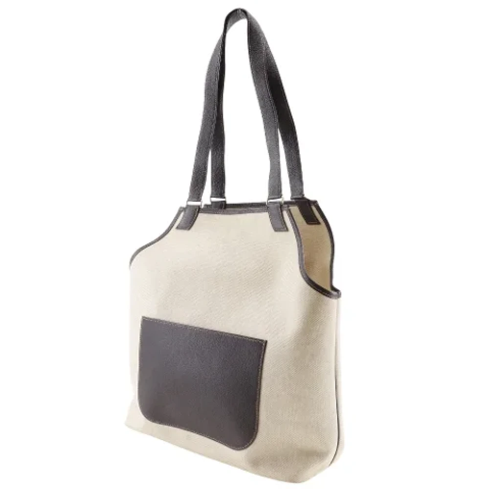 Hermès Vintage Pre-owned Canvas shoulder-bags Beige Dames