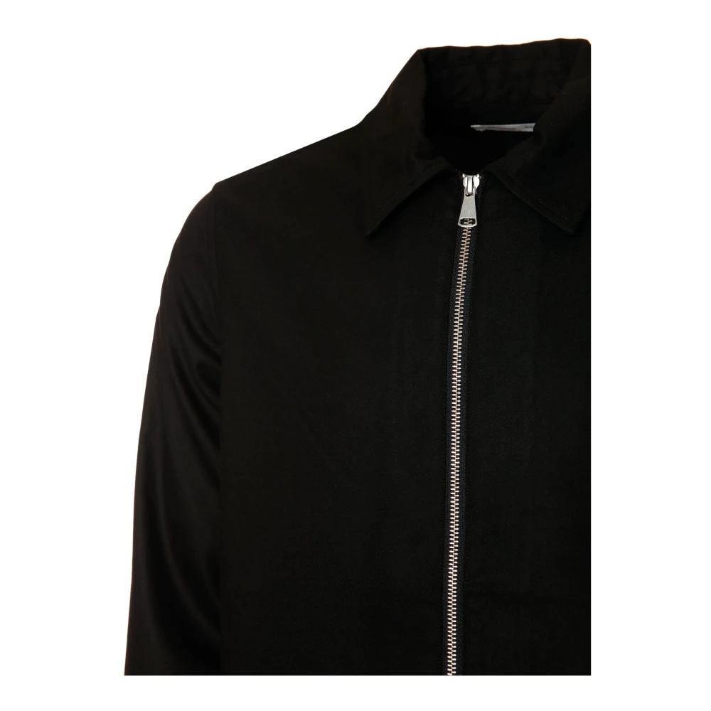 Samsøe Zip Shirt Jas met Kraag Black Heren