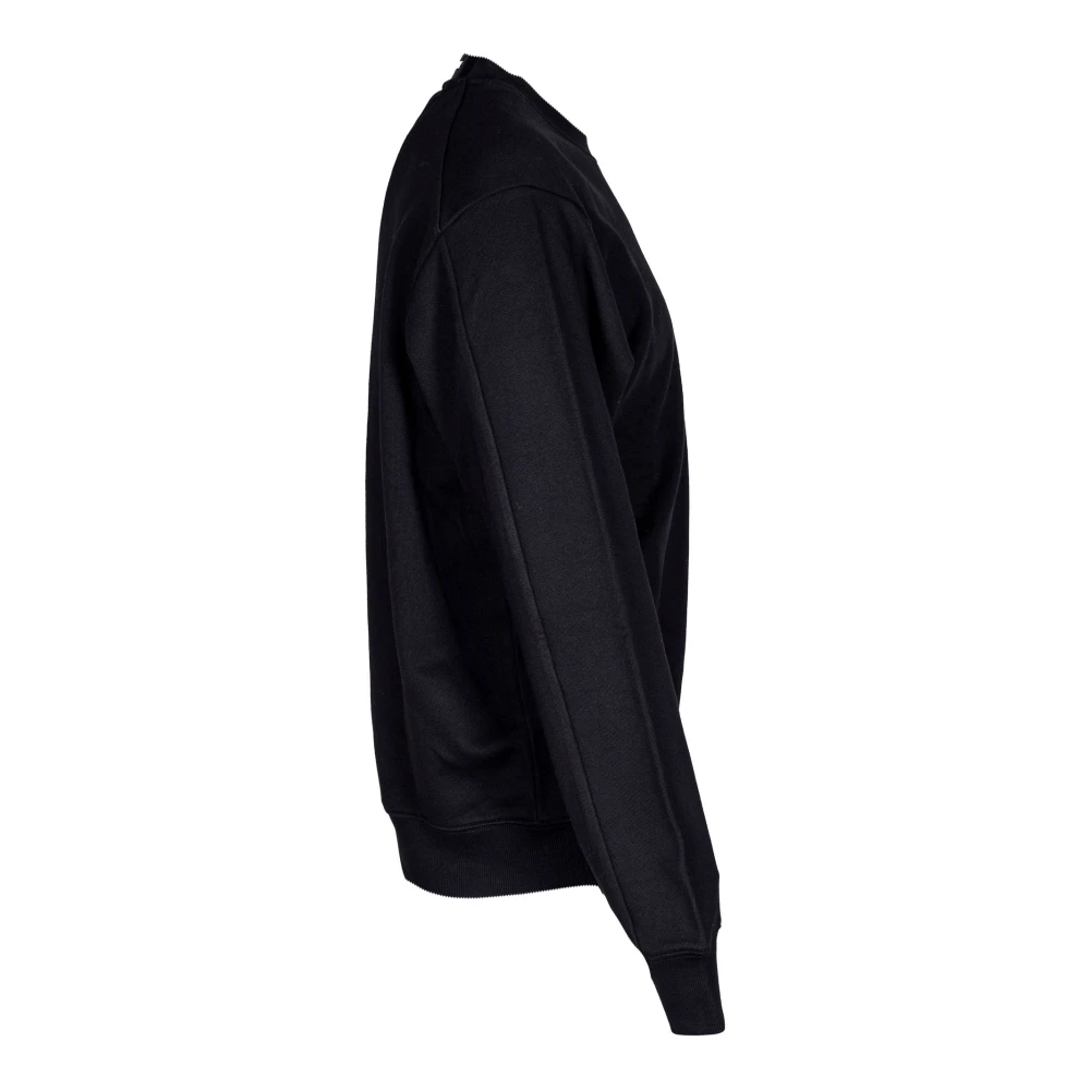 C.P. Company Heren Sweatshirt. Geborduurd logo. Zacht interieur. Black Heren
