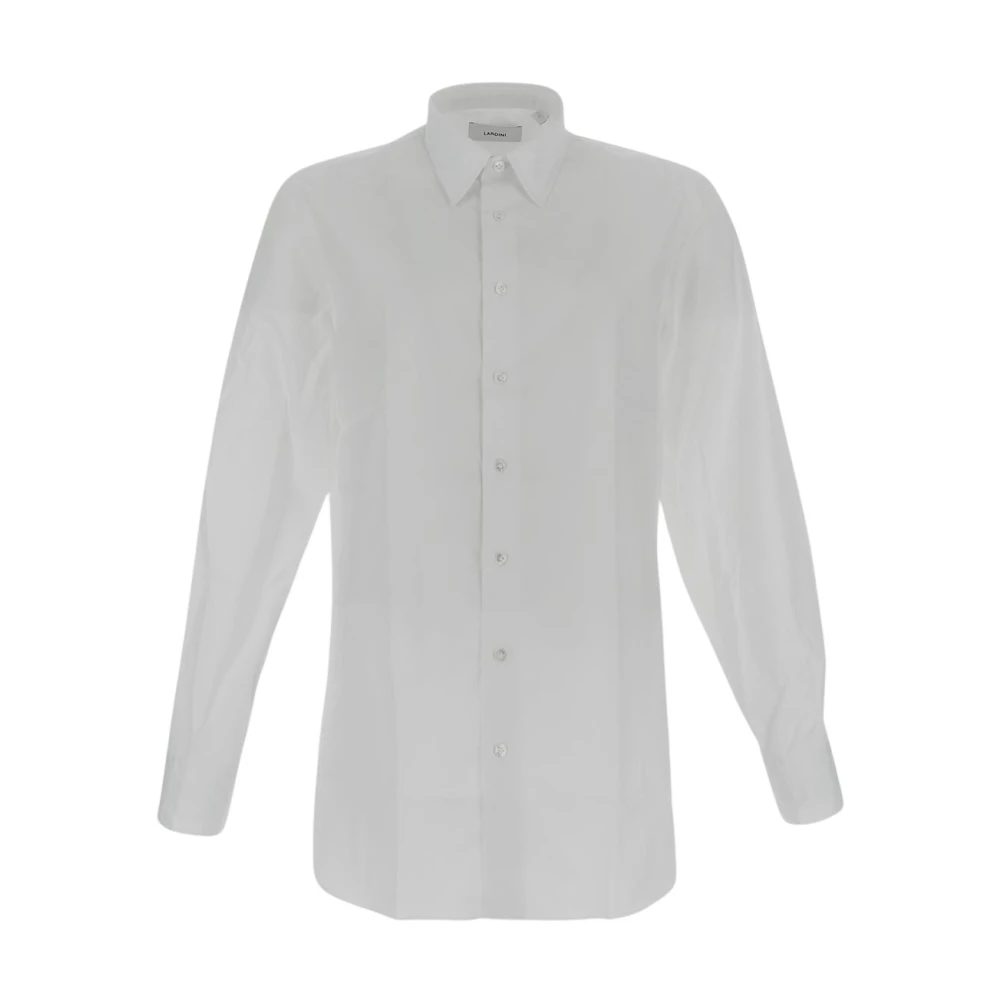 Lardini Katoenen Heren Overhemd White Heren