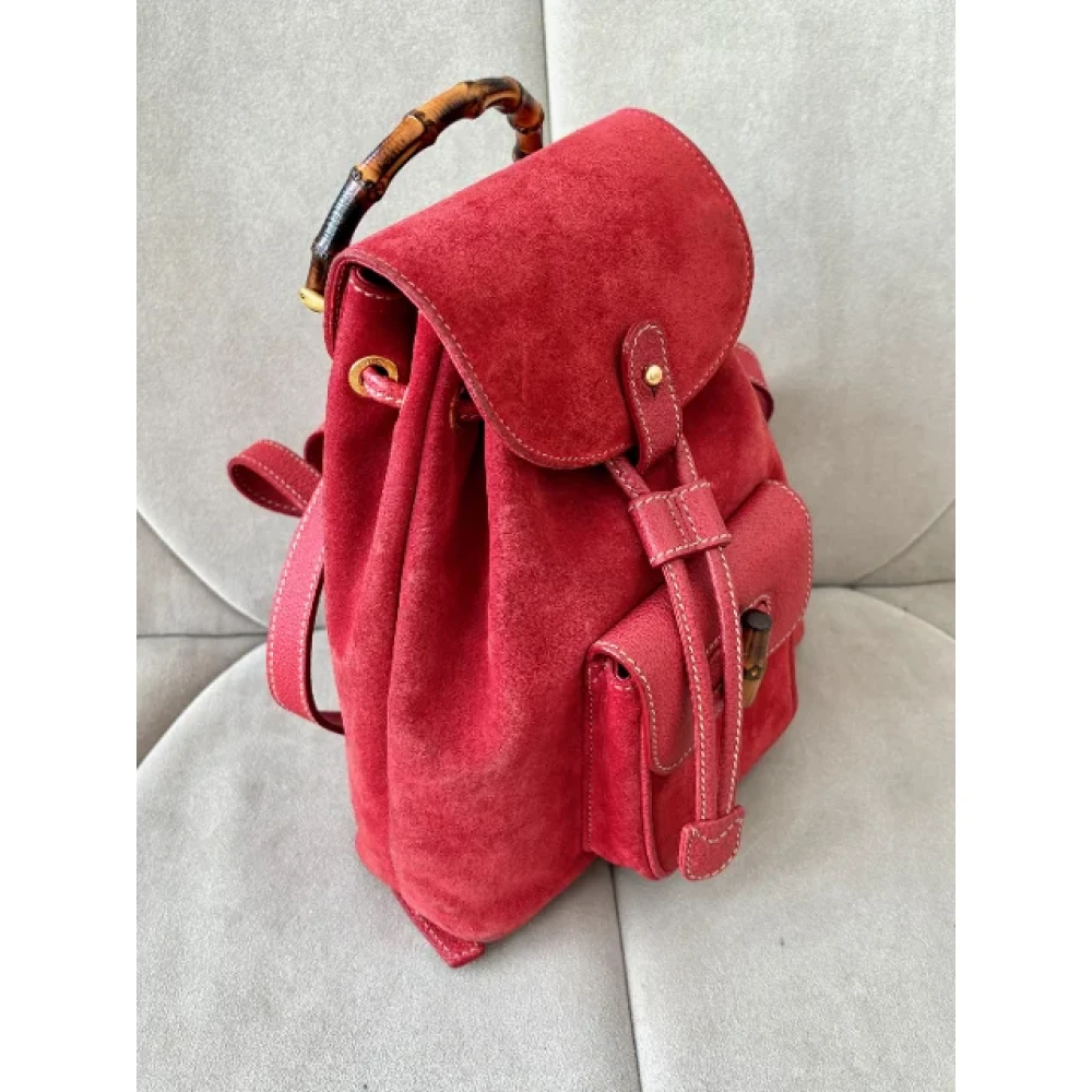Gucci Vintage Pre-owned Leather gucci-bags Red Dames