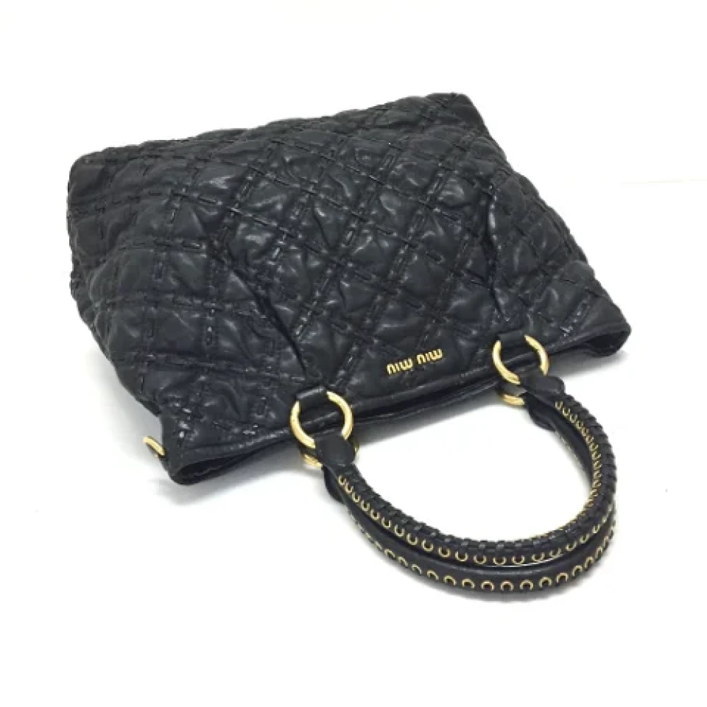 Miu Pre-owned Fabric handbags Black Dames