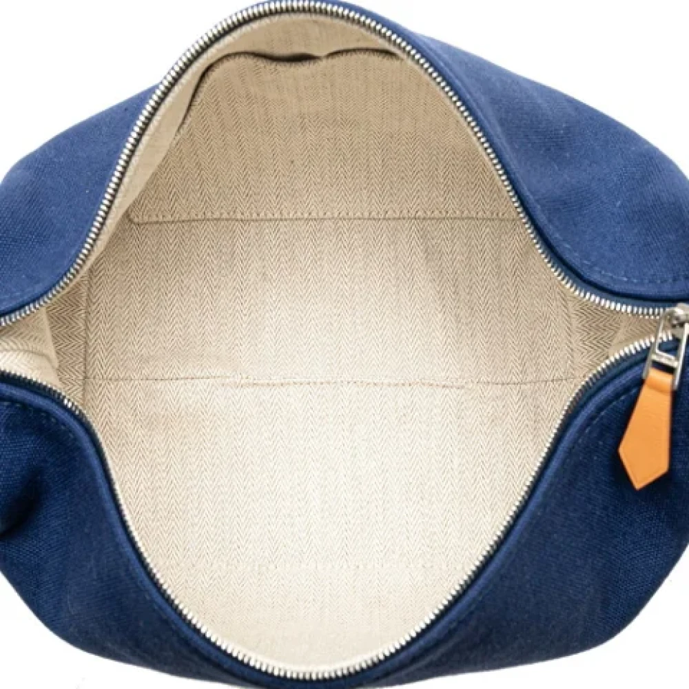Hermès Vintage Pre-owned Cotton handbags Blue Dames