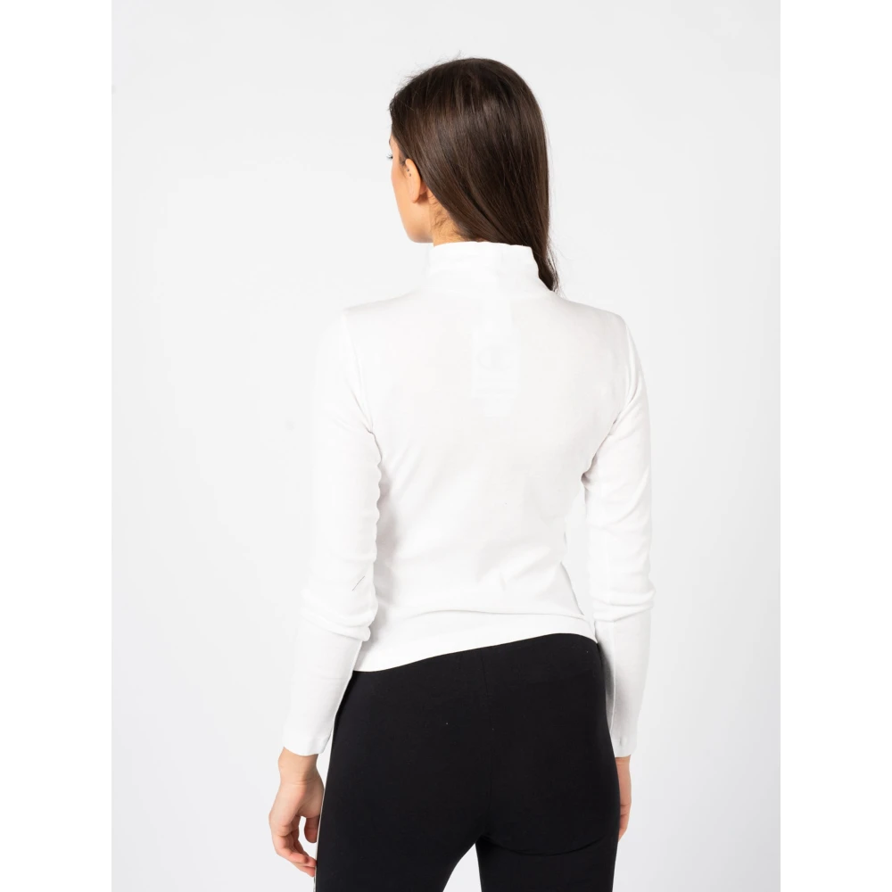 Champion Minimalistische Stijl Golf Hals Coltrui White Dames