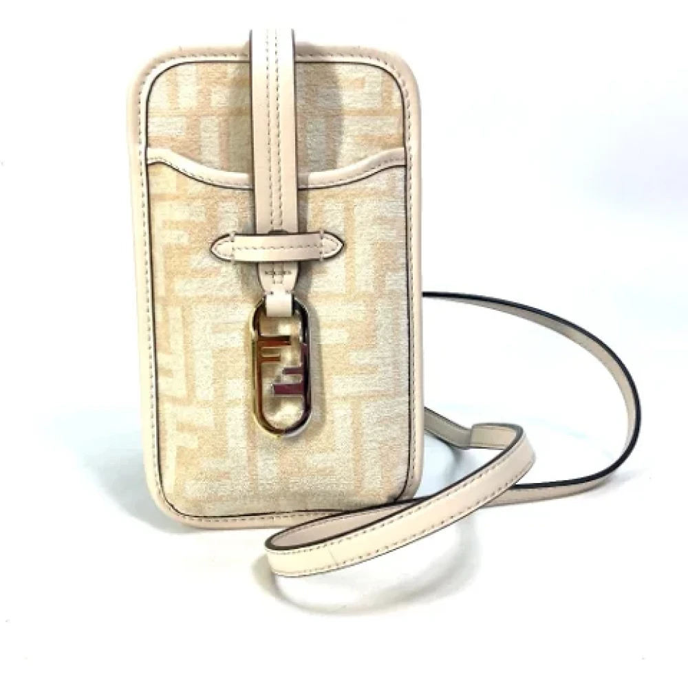 Fendi Vintage Pre-owned Canvas fendi-bags Beige Dames