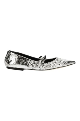 Ballerinaskor med metallicfinish
