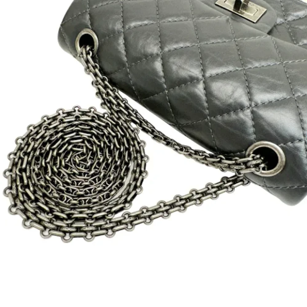 Chanel Vintage Pre-owned Fabric chanel-bags Gray Dames